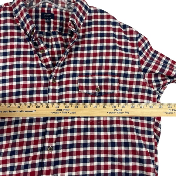 Men's J. Crew Brushed Twill 100% Cotton Plaid Long Sleeve Button Down XL 0038 - Picture 5 of 7